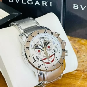 Relógio masculino Bvlgari Coringa Prata Preto Gold Serie 6 Douradol c/ caixa a prova dagua