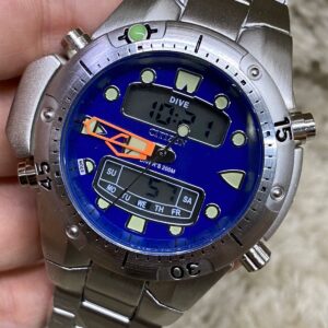 Relógio Citizen Aqualand masculino Azul c/ Caixa Premium a prova dagua