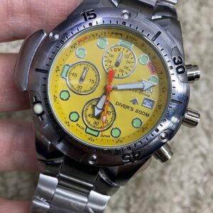Relógios Masculino Citizen Eco-Drive Serie Prata Amarelo P/Aço 100% funcional (C/ Caixa) a prova dagua