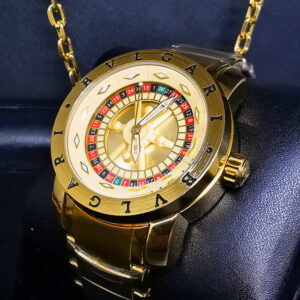 Relógio masculino Bvlgari Casino Roleta Dourado PC