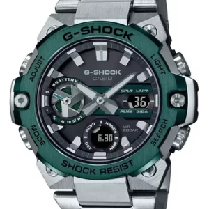 Relógio Masculino G-Shock Metal prata verde GST 100% funcional c/ caixa e a prova dagua