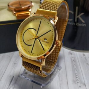 Relógio Calvin Klein Pulseira de aço Dourado