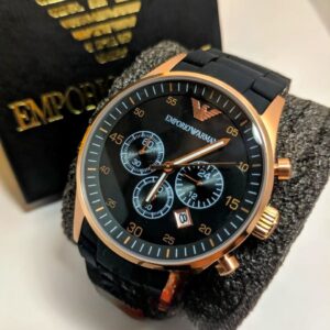 Relógio Emporio Armani Ar5905 Preto Rose Unissex Linha Luxo- 100% Funcional